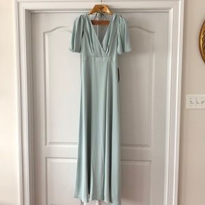 NWT J Crew Felicity Long Gown Dusty Shale Sz 4
